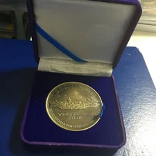 U.S.S. ENTERPRISE World's Largest Ship.Bronze Medal  2.5 Inches ~ MINT ~ORG CASE