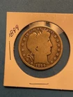1899 Barber Half Dollar Silver Coin