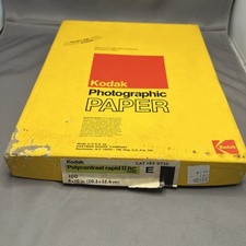 Vintage Kodak Polycontrast Rapid ii RC E 8x10 Photo Paper Approx 75 Ct Open Box