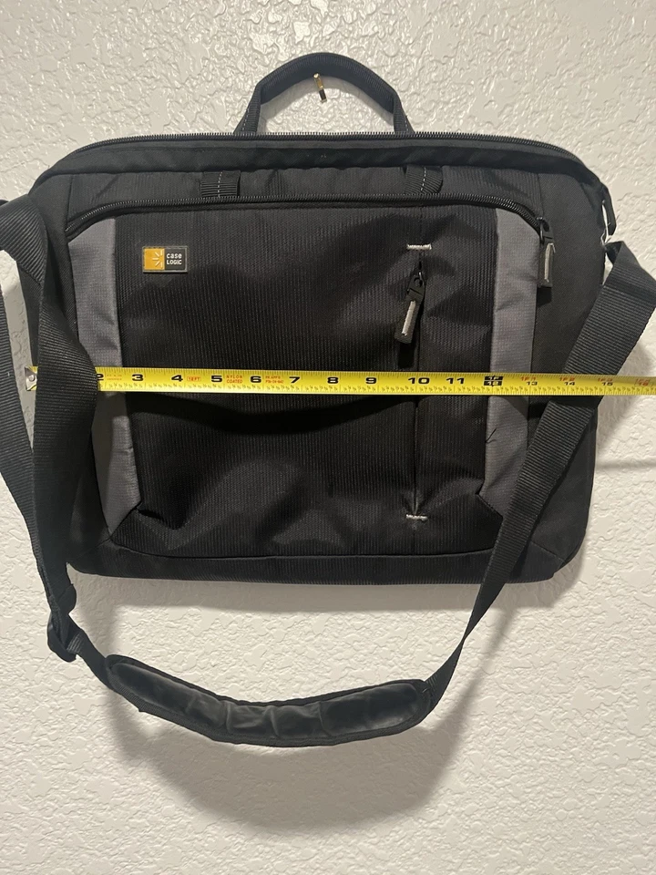Bolso para Laptop 17" Portador Acolchado Correa para el Hombro Negro Adjunto Maletín Estuche Lógica Foto 3 de 4
