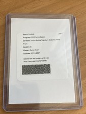 2025 Panini Select Quinn Ewers Jumbo Rookie Signature Swatches White Prizm /35