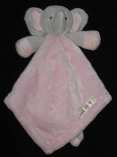 Blankets and Beyond Elephant Security Baby Lovey Pink Gray Head