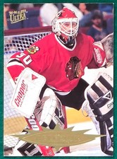 Ed Belfour - 1995-96 Fleer Ultra #30 - Chicago Blackhawks Hockey Card