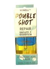 **Wewill Double Shot Repair Serum & Essence Hyaudraulic Acid & Aloe 1.69 Floz**