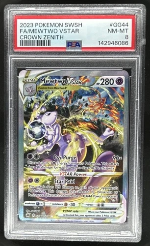2023 Pokemon SWSH Mewtwo VST Galarian Gallery Full Art #GG44/GG70 PSA 8