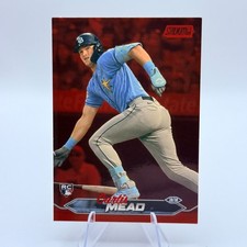 Curtis Mead 2024 Topps Stadium Club #271 Red Foil Tampa Bay Rays Rookie Card MLB. rookie card picture