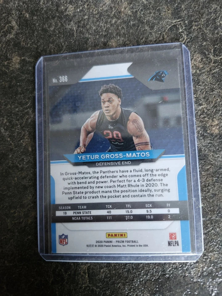 2020 Panini Prizm Rookie Yetur Gross Matos Card# 366 - Image 2 of 2