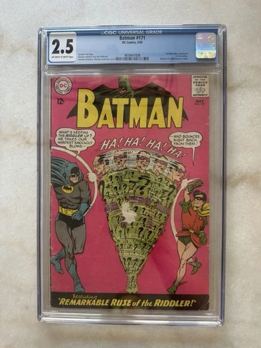 BATMAN 171 DC CGC 2.5 Grade May 1965 Silver Age Comic Book Key Issue