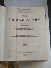 Roman Missal : The Sacramentary - 1974 - Vintage Hardcover w/ Index Tabs