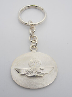 Cozzi Gioielli Paratroopers Keychain 925 Silver Emblem Badge