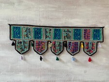 Wall Hanging Toran Ethnic Door Window Valance  Handmade Embroidery Patchwork