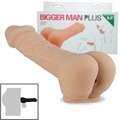 bigger man 9.5" plus prolunga pene dildo sex toy sesso erotico giochi di ruolo