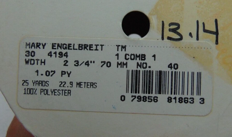 Offray craft and floral ribbons 2.75 inch wide MARY ENGELBREIT Holiday Believe - Image 2 of 4