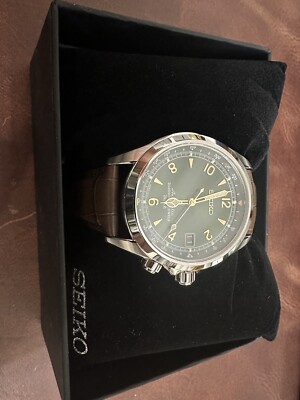 NEW IN BOX Seiko Alpinist Green Men's Watch SARB017 DISCONTINUED