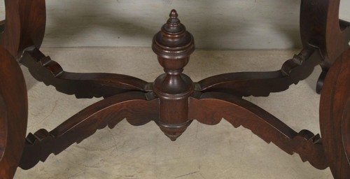 Antique Period Empire Marble Top Oval Center Table #21675 - Picture 10 of 11
