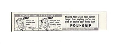 Poli Grip Denture Adhesive Dental Advertising Vintage Beauty Ad Household 1951