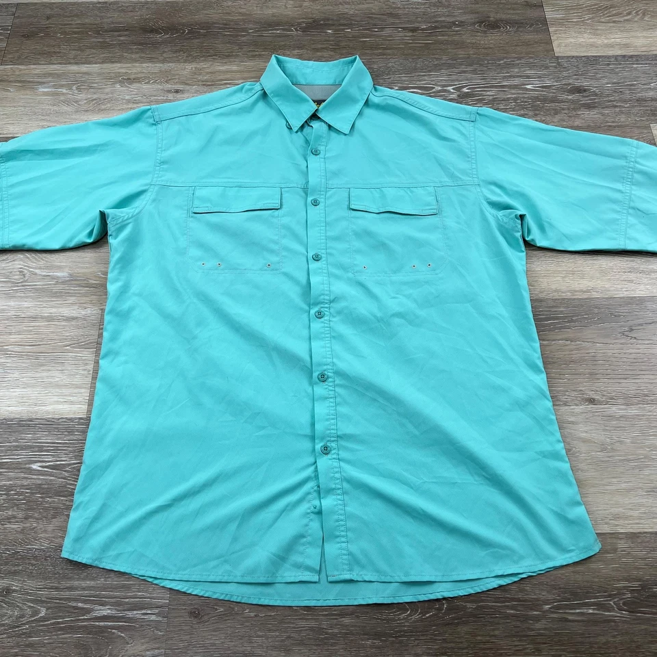 CABELA'S  Button Down Long Sleeve Skyblue Dress Shirt Men's Size Medium - Image 2 of 4