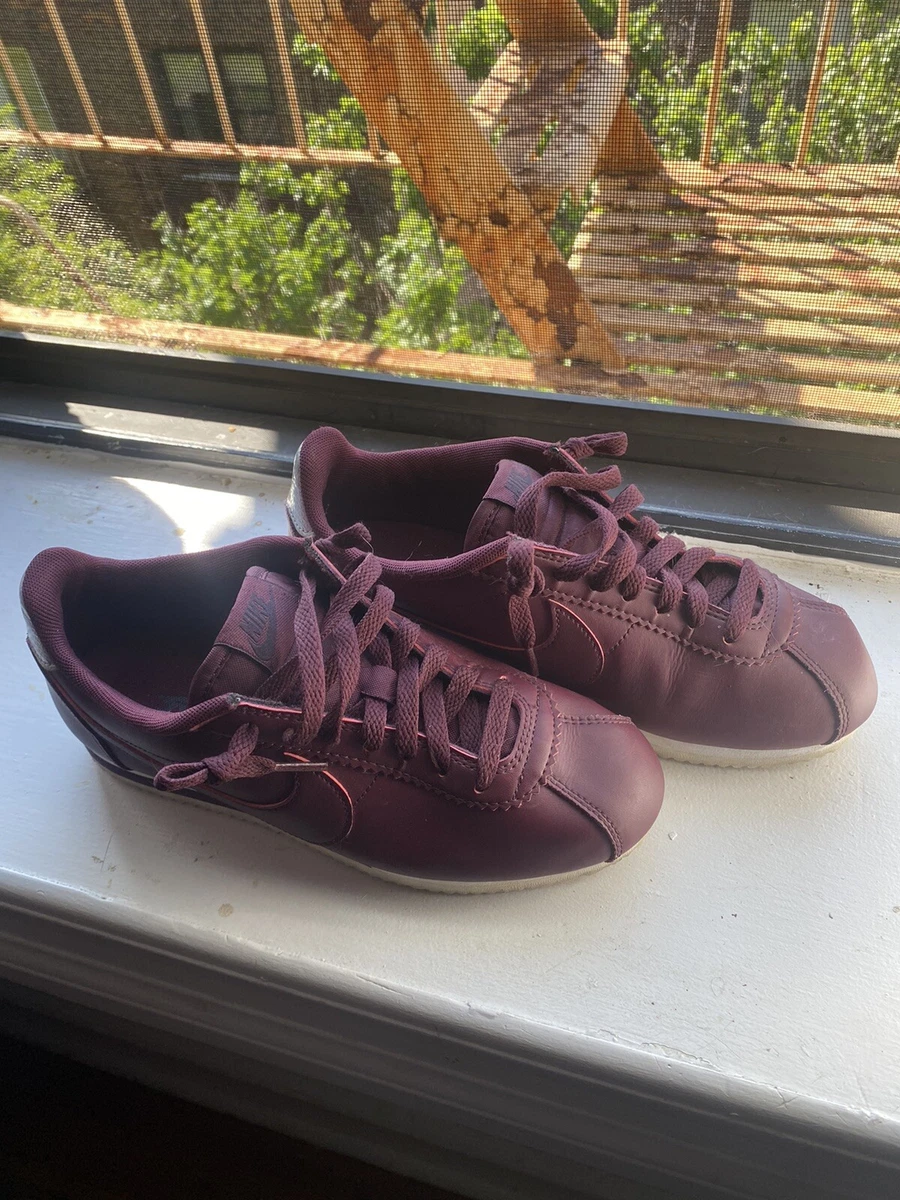 Nike cortez womens clearance burgundy