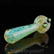 5" Handmade Thick Heavy Green Fresh Bubbles Tobacco Smoking Bowl Glass Pipes