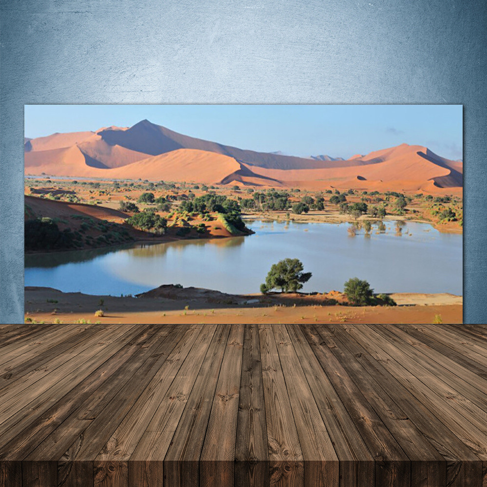 Crédence de cuisine en verre 140x70 cm avec motif paysage de désert