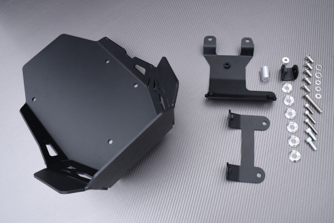 Sabot moteur Tiger 900 2020-23 : plaque de dérapage en alu 4mm