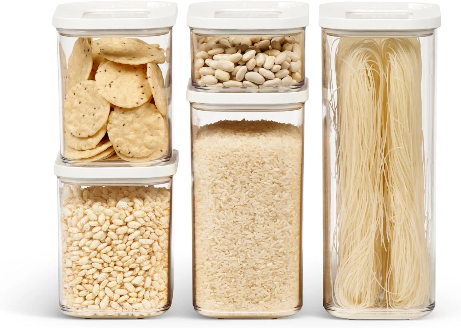 Airtight 5-Piece Food Storage Container Set - Stackable & Space-Saving
Opens in a new window or tab