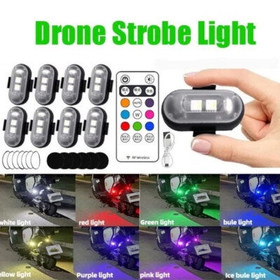 12 Pcs RGB Remote Control Led Aircraft Strobe Lights Colors Motorcycle Lights