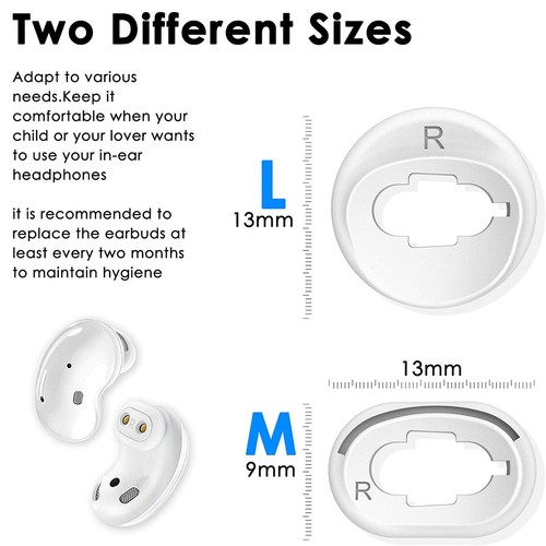 For Samsung Galaxy Buds Live Bluetooth Headset Washable Eartips Earphone Sleeve - Picture 6 of 36