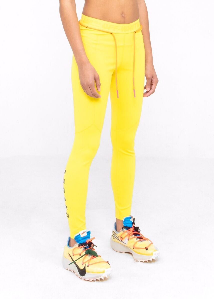 Nike X Off White NRG Leggings Yellow Tights S New Super Nike X Off White NRG Leggings Yellow Tights S New Super