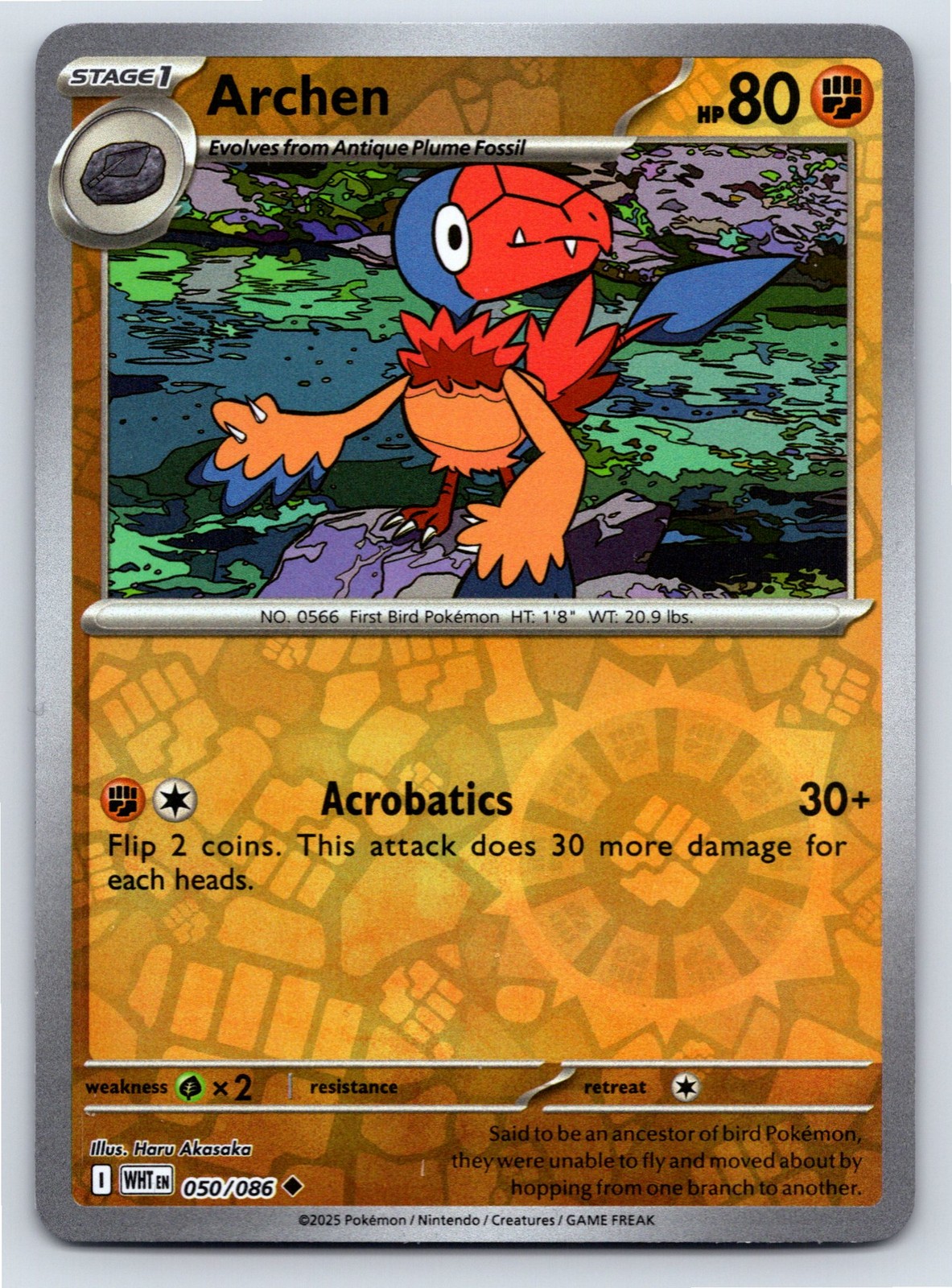 White Flare - NM - Archen 050/086 Reverse Holo US Seller