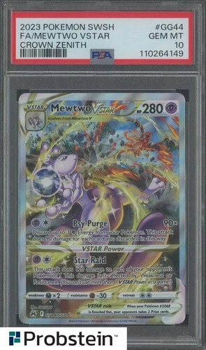 2023 Pokemon SWSH Crown Zenith #GG44 Mewtwo Vstar PSA 10 GEM MINT
