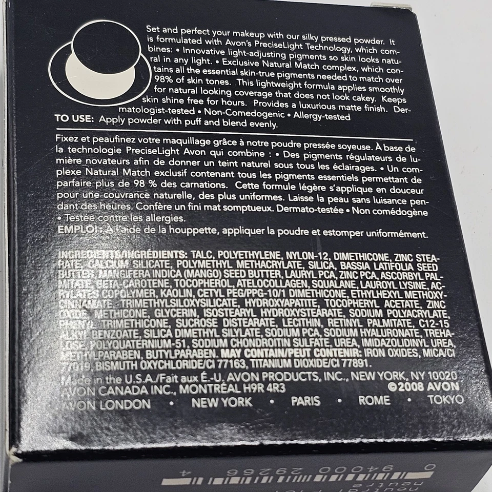 Avon Ideal Shade Pressed Powder Neutral P101 New Old Stock 2008 w Box - Image 4 of 4