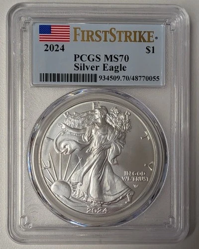 2024 American Silver Eagle PCGS MS70 First Strike - A374