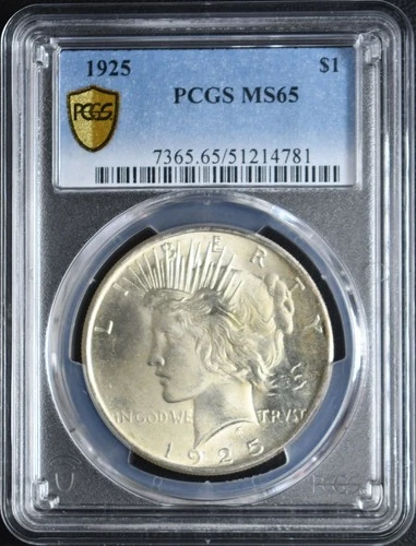 1925 Peace Dollar PCGS MS65