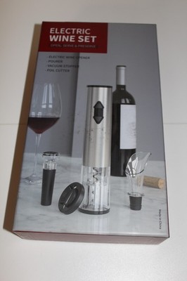 Electric Wine Opener Automatic Wine Bottle Opener Set Circle Joy Stainless Steel
