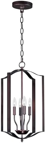 Elegant Four Light Pendant - 15" Wide, Oil Rubbed Bronze Finish - Picture 2 of 4