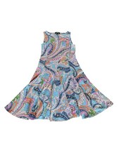 Lauren Ralph Lauren multicolor fit flare dress with paisley floral print Size PS