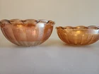 Imperial Glass Marigold Carnival Glass Beaded Block & Star Bowls
