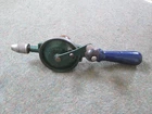 Vintage Record No. 422 Twin Pinion Egg Beater Hand Drill - Wooden Wood Handles