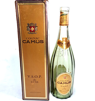 Camus Cognac VSOP de Luxe Empty Bottle 70cl France Bar Liquor Display Decor C4