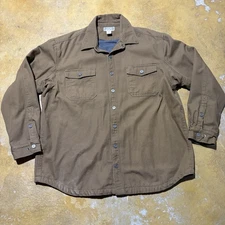 Duluth Trading Co Hangar Bender Fire Hose Shirt Jac 2XLT Fleece Lined Coat