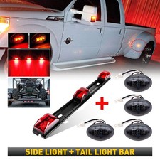 AUXITO Smoke LED Dually Side Bed Marker Tail Light For Ford F350 F450 F550 Truck