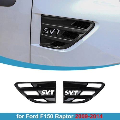 for 2009-2014 Ford F150 Raptor Side Fender Vent Outlet Panel Cover Trim Black
