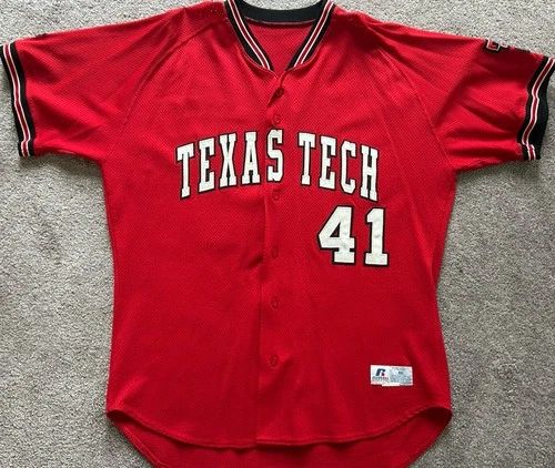 New ListingTexas Tech University Red Raiders Baseball Game Worn Jersey, Size 48