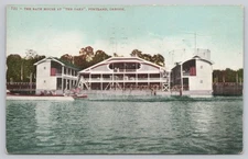 Vintage 1910 Portland Oregon Bath House at The Oaks Postcard