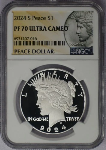 2024-S Peace Silver Dollar - NGC PF 70 Ultra Cameo