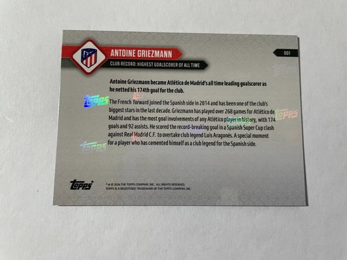Topps Now #1 Antoine Griezmann - Club Record: Highest goalscorer of all time - Picture 4 of 6