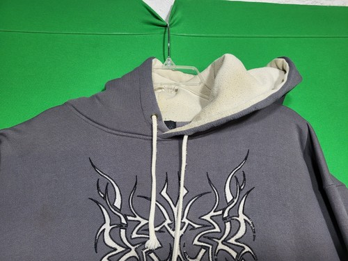 Vintage Sapphire Lounge XLarge Hoodie Jacket Mens Punk Y2K Thrashed Distressed - Picture 7 of 24