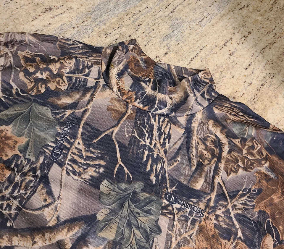 VTG?? Cabelas Seclusion 3D Thermal Camo Long Johns Pants Mens L Scenskinz E47 - Image 4 of 4