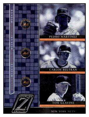 2005 Donruss Zenith #M-1 Pedro Martinez / Carlos Beltran / Tom Glavine Mozaics